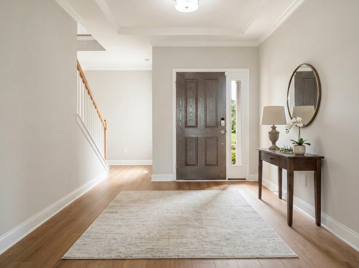 The same entryway, virtually staged