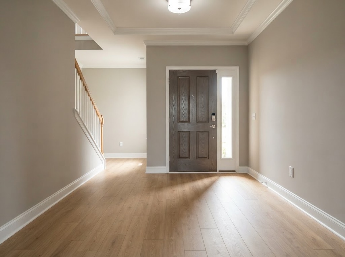 Empty entryway, before staging